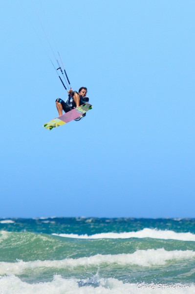 Kitesurfing on Muizenberg beach